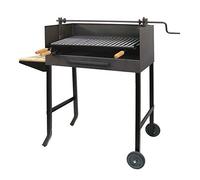 IMEX EL ZORRO 71523 - Barbacoa con ruedas, elevador y parrilla inox, 50 x 40 x 100 cm, color negro