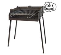 El Zorro Barbacoa cuadrada con soporte para paella 50 x 40 x 75 cm