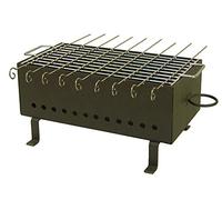Imex El Zorro - Barbacoa para Pinchitos | 37x20x19 cm | Hierro Forjado de Alta Resistencia con Parrilla Zincada | Ideal para Pinchos Morunos y Asados de Carbón o Leña