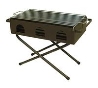 Imex El Zorro - Barbacoa Plegable Parrilla Cincada | 50x26x45 cm | Hierro Pintado Resistente al Calor hasta 800 °C | Ideal para Camping, Terraza y Espacios al Aire Libre