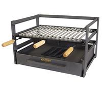 IMEX EL ZORRO - Cajón Barbacoa con Parrilla Inoxidable | 57x41x35 cm | Compacta y Resistente para Jardín y Terraza