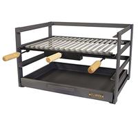 Imex El Zorro - Cajón para Barbacoa con Parrilla Inoxidable | 57x41x35 cm | Diseño Robusto y Compacto para Parrilladas al Aire Libre