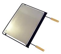Imex El Zorro - Plancha Barbacoa Hierro | 56x41 cm | Superficie Resistente y Homogénea para Carne, Pescado y Verduras | Compatible con Barbacoas de Carbón, Leña y Gas