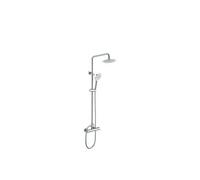 IMEX ELBA BDA022/BL Columna extensible de ducha con un diseño moderno de acabado cromado y blanco