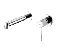 Grifo monomando para lavabo con un diseño empotrado y fabricado en latón cromado Line de Imex - Sin válvula