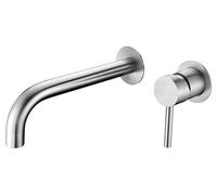 IMEX Products Grifo monomando para empotrar Moscu – Acero inoxidable cromado – Sin válvula