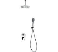 Conjunto de ducha empotrado monomando acabado cromo Bruselas Imex