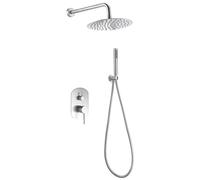 Conjunto de ducha empotrada de acero inoxidable anticorrosión y con alta resistencia Moscu de Imex - Gris / Acero inoxidable / Imex