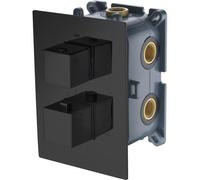 IMEX GST33V/NG Empotrado Termostático 3 Vías Negro Mate
