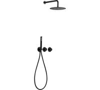 IMEX GTA052/NG ASSEN Grifo Termostático Ducha Empotrado 2 Vías Negro Mate