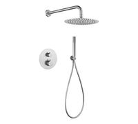 IMEX Conjunto ducha termostático empotrado Monza GTM039/NQ 2-vías Níquel cepillado