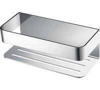 IMEX - Jabonera Ducha sin Taladro Pared Cromado | Jabonera Frontal en Acero Inoxidable S.304 | Resistente a Humedad y Corrosión | Doble Sistema de Fijacción (Atornillado o Pegado)