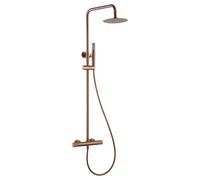 Imex Line BTD038/ORC barra de ducha termostática de acero inoxidable acabado oro rosa cepillado