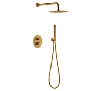Imex Line GTD038/OC conjunto de ducha termostática empotrada diseño moderno acabado oro cepillado
