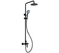 Imex Luxor BDX023/NG columna de ducha moderna en latón con acabado negro mate