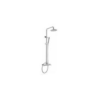 IMEX MILOS BDY027 Columna de ducha con un rociador extraplano de diseño moderno y de acabado cromado