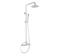 Imex Milos BDYS045/BL columna de ducha empotrada moderna en color blanco mate
