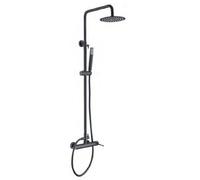 Imex Milos BDYS045/NG Columna de ducha empotrada moderna en negro mate