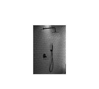 IMEX MILOS GPM029/NG Conjunto para ducha empotrada con una grifería fabricada en latón de acabado negro mate