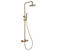 Imex Nápoles BTN047/OC Barra de ducha termostática de acero inoxidable con acabado en oro cepillado