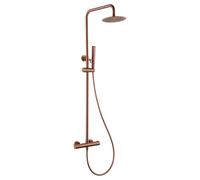 Imex Nápoles BTN047/ORC barra de ducha termostática acero inoxidable acabado oro rosa cepillado