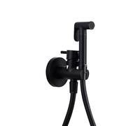 IMEX Ducha higiénica con grifo monomando empotrado Munich RDM001/NG Latón negro mate
