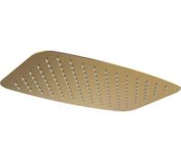 IMEX - Rociador Ducha Efecto Lluvia 20x30cm Oro Cepillado | Rociador Rectangular Extraplano y Antical para Columna de Ducha | Fabricado de Acero Inoxidable S.304 | Recambio Original IMEX