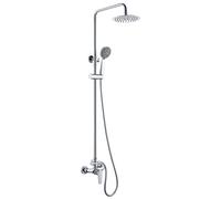 Columna extensible para ducha con un diseño moderno de acabado cromado Teide de Imex - Plateado / Latón / Imex