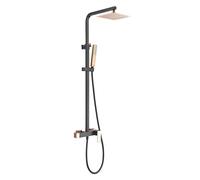 Imex Suecia BDC032/NOR columna de ducha moderna con acabado negro mate y oro rosa