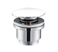 Imex VCC003 válvula de desagüe circular moderna para lavabos y bidés acabado blanco brillo