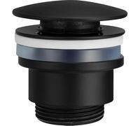 IMEX Grifo monomando para lavabo Fiyi alto negro mate – válvula click-clack