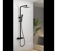 Imex Vigo BTV013/NG columna de ducha termostática moderna con diseño negro mate