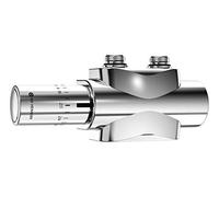 Conjunto termostático Multilux 4 para radiadores con conexión de dos puntos con cabezal termostático Halo cromado