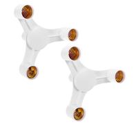 IMIKEYA Adaptador de Luz de 3 Cabezales Blanco Abs, Portalámparas de Conversión E27 a 3e27 para Luces LED y Ahorro de Energía, 2 Piezas para Uso Doméstico