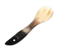 IMIKEYA Cuchara de Cuerno de Buey en Forma de Pez, sin Rebabas, Mango Cómodo, Adecuado para Té y Café en Cocina Moderna y Funcional