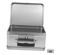 IMIKEYA Fiambrera de Hojalata Vintage con Asa y Tapa Hermética, Caja Metálica Portátil de 100 Mm de Altura, Resistente para Almacenar Alimentos, Uso Multifuncional para Picnic y Cocina,