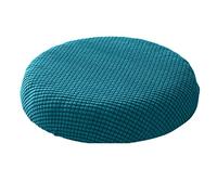 IMIKEYA Funda elástica para Silla Redonda, cojín de Asiento, Funda, Funda Corta, Funda elástica para casa, Oficina, Bar, Restaurante, Silla de Oficina, Pavo Real, Azul