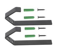 IMIKEYA Gancho de Pared para Almacenamiento Negro de Acero Inoxidable para Colgar el Casco y Ropa, Soporte Multiusos Estante Resistente para Habitación y Hogar
