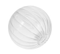 IMIKEYA Pantalla de Lámpara de Vidrio Redonda Transparente Ranuras, Resistente al Calor y Alta Transmisión de Luz, para Bombilla G9 y Luces Colgantes Modernas en Dormitorios