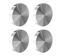 IMIKEYA Pletina Aluminio Redonda para Discos de Aluminio en Mesas de Té y Vidrio 4 Piezas para Uso en Hogar y Oficina