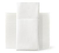 IMIKEYA Servilletas de Papel Diseño Grueso y Elegante White 50 Piezas Material de Pulpa de Madera Seguro y Amigable para Cena y Entretenimiento Diario