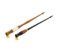 IMIKEYA Soporte para Pluma de Caligrafía Inglesa y Dibujo Manga, Portalápices Ergonómico de Madera, Set de 2 con Brida Ajustable para Principiantes y Profesionales