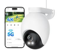 IMILAB 4K 8MP Cámara de Seguridad Exterior, WiFi 2,4/5GHz, Cámara Vigilancia 360° con Detección de Personas y Vehículos, Impermeable, Grabación Continua 24/7, Sin Cuotas Mensuales(EC6 Pro)