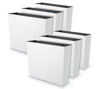 IMJ-Global - 6 Jardineras Exterior Grandes 58x18x49,8cm, Macetas Decorativas Interior Exterior 44 litros (Inserto de 12 litros) Jardinera Decorativas en Plástico Resistente a la Intemperie (Blanco)