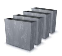 IMJ-Global - Macetas Decorativas Interior Exterior Efecto Concreto (58x18x 49,8 cm - 44 litros) Maceteros Jardineras Exterior Maceta Plastico, Macetero con un Diseño Moderno para Plantas