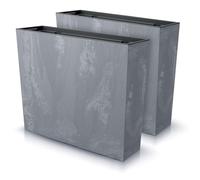 IMJ-Global - Macetas Decorativas Interior Exterior Efecto Concreto (58x18x 49,8 cm - 44 litros) Maceteros Jardineras Exterior Maceta Plastico, Macetero con un Diseño Moderno para Plantas