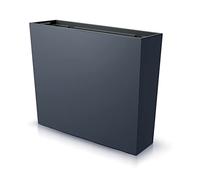 IMJ-Global Urbi Case T - Maceta rectangular para flores, de plástico, 77 x 23,5 x 68,7 cm, para interior y exterior, color negro, 100 litros, diseño moderno
