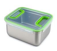 immer Contenedor de acero inoxidable 18/8 - 100% hermético y a prueba de fugas, apto lavavajillas, horno hasta 250°C, gran recipiente alimentario para marinar, fermentar masas y meal prep (6L)
