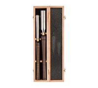 IMOTECHOM HSS 2pcs Set de Cincel de Mano de Madera Herramientas, Torneado de Madera Con mango Walnut, 1-Inches and 2-Inches, Caso de madera