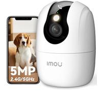 Imou 2.4/5GHz Cámara Vigilancia Interior, 5MP Cámara IP WiFi para Visión Nocturna en Color 360°, Audio Bidireccional, Detección de Bebés/Mascotas,Modo Privacidad, Compatible con Alexa, Ranger 2C Pro
